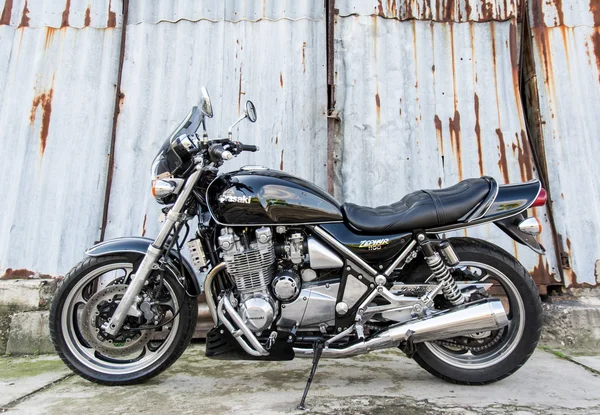 Kawasaki zephyr motorcycle photographed outdoors