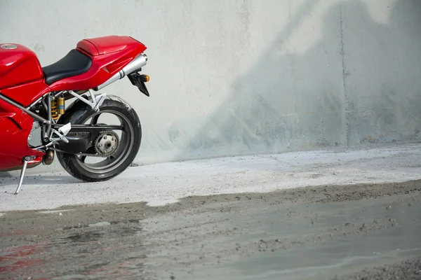 Red ducati 996s motorcycle