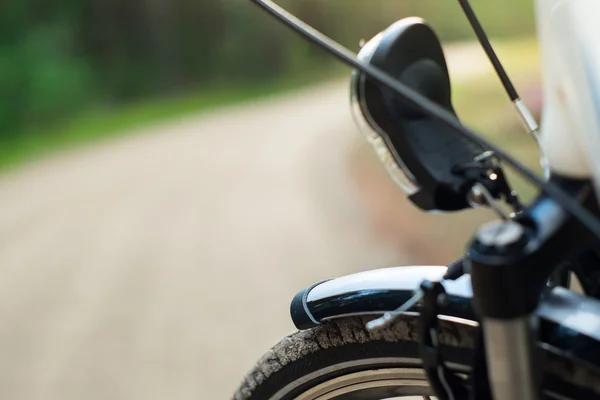 Frontside of the bicycle in the forest, DOF