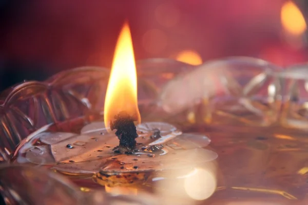 Flame on oil burner