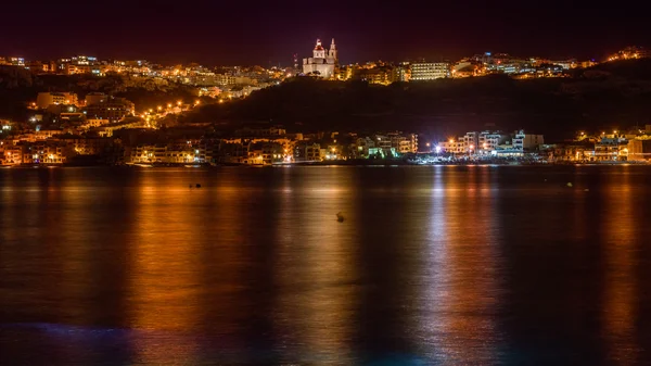 Night landscape B in Mellieha Bay, Mellieha, Malta