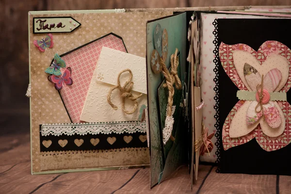 Scrapbook decorated gift book handmade