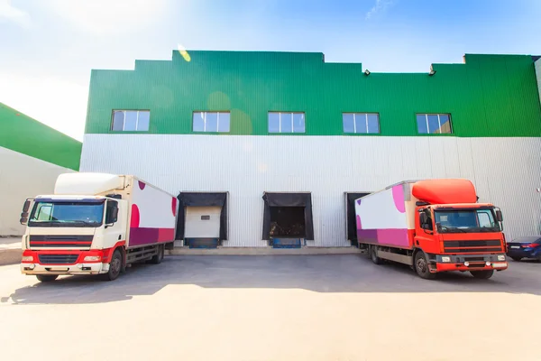 Warehouse loading trucks