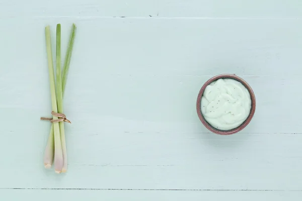 Asian homemade fresh herbs scrubs