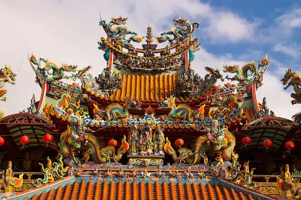 Traditional Chinese Decoration on a temple in Taiwan