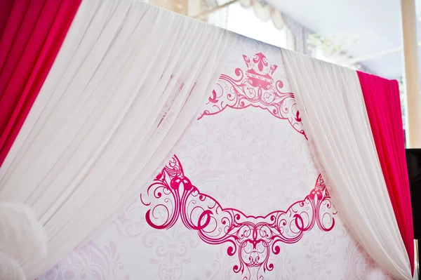 Pink and white texture on wedding photo banner
