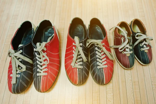 Three pairs of shoes for bowling