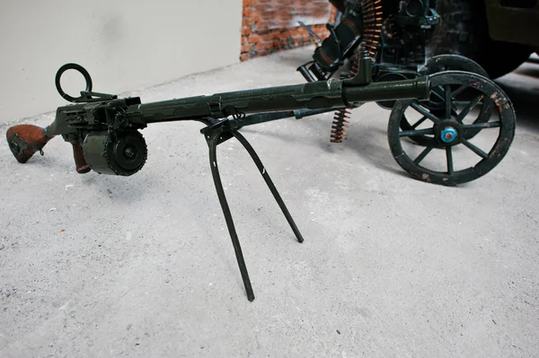Old vintage handmade machine gun