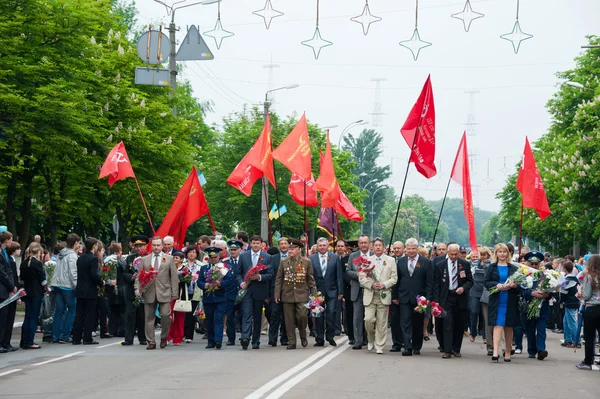 BROVARY, UKRAINE. Victory parade devoted to Victory Day on May 9. May 9, 2012