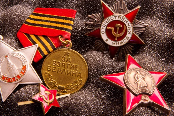 Set of Vintage Soviet military medal and orders (the Fame, for the capture of Berlin, patriotic war, Proletarians of all countries, unite USSR)