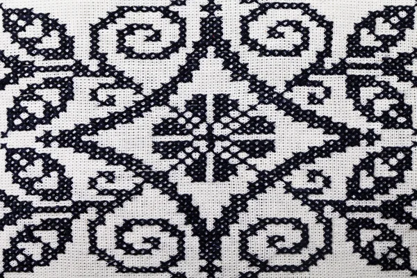 Ukrainian embroidery pattern , black and white
