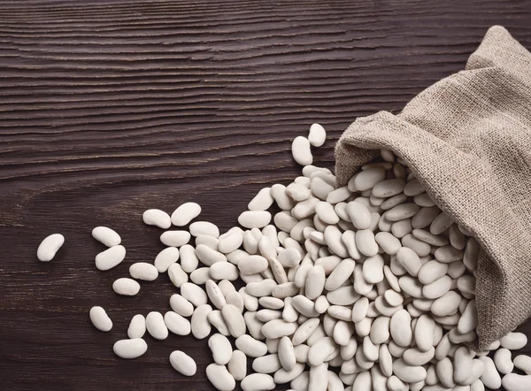 White beans on the table.