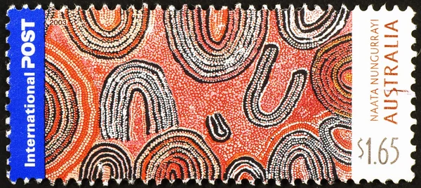 Aboriginal art on australian stamp