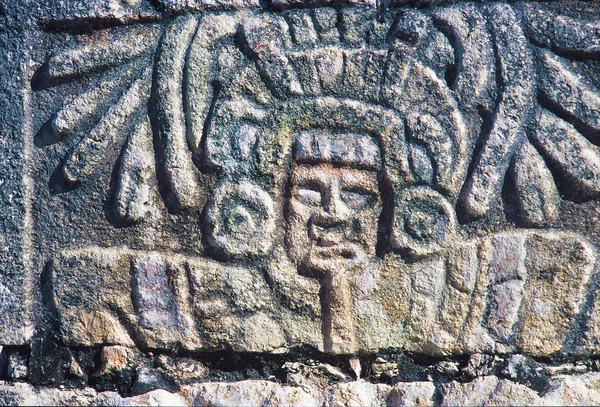 Terrific stone mayan bas-relief