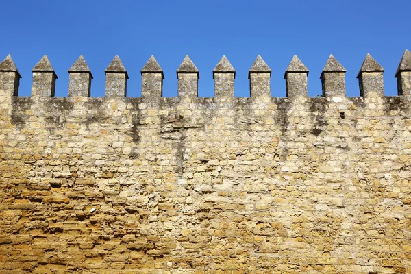 Ancient roman stone castle walls