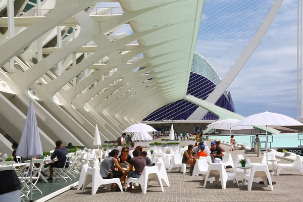 Outdoor bar in city of sciences and art