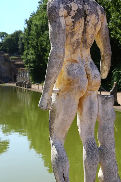 Roman statue near lake