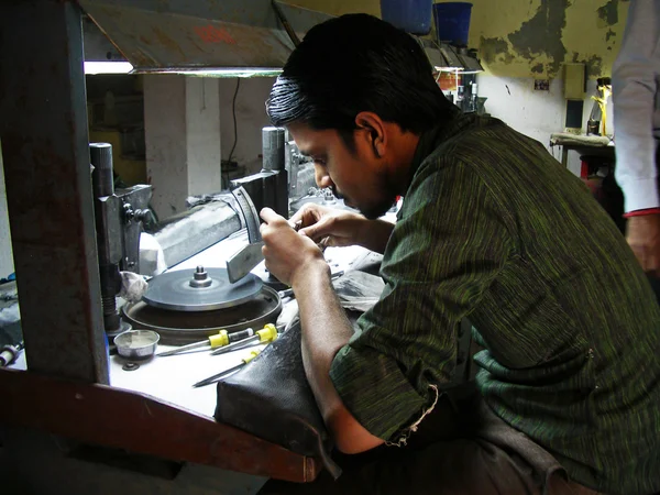 Indian jeweler at work