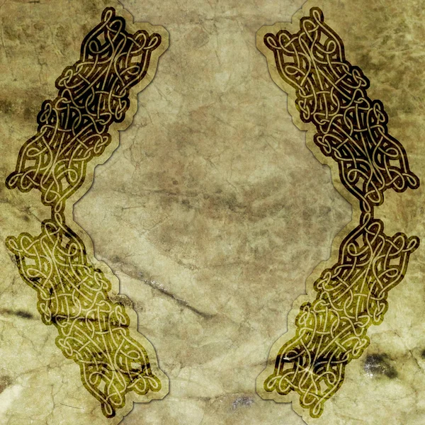 Old paper with celtic pattern