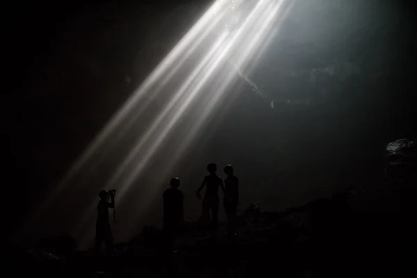 Beams of Light and Dark Cave