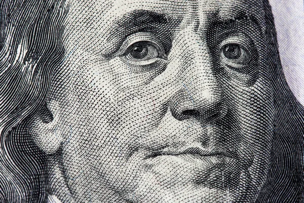 Detail of Benjamin Franklin on 100 Dollar BIll