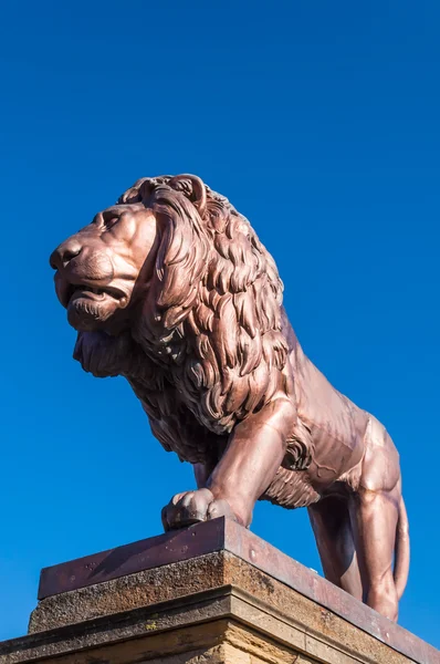 Lion statue in Czech Republic