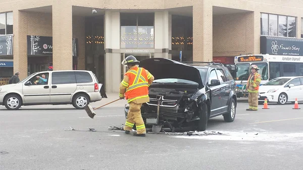 London Ontario, Canada - May 03, 2016: Firefighters respond to a