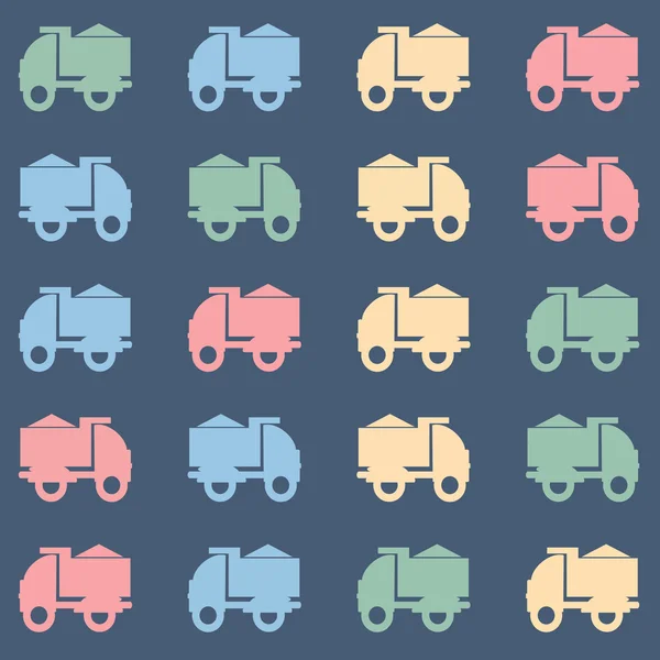 Colorful tipper truck pattern.