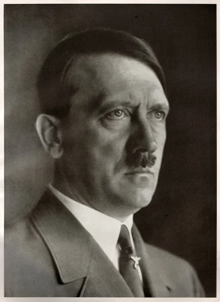 Studio portrait of Adolf Hitler, leader of nazi Germany. Reproduction of antique photo.