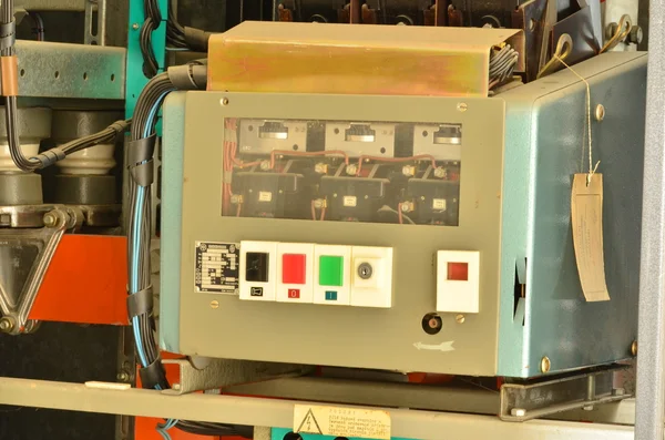Closeup of electrical distribution board
