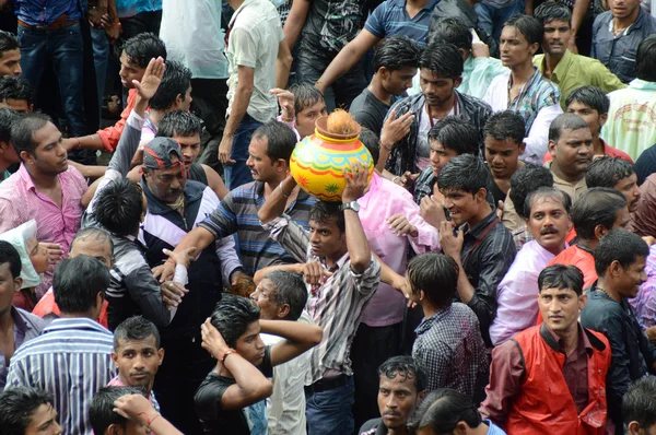 Crowd of young People enjoying \