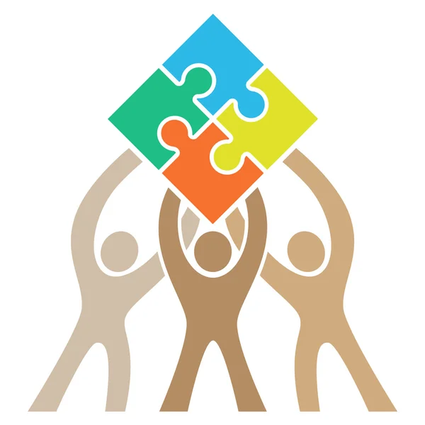 Teamwork Puzzle Logo