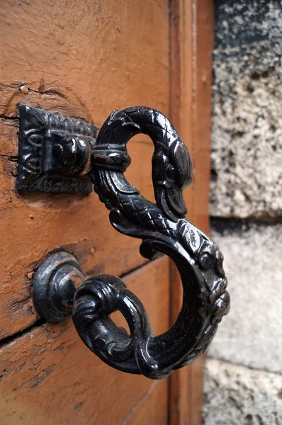 Door handle in the form of a dragon