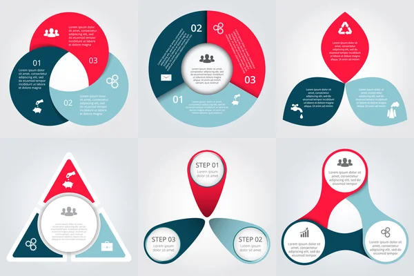 Vector circle elements set for infographic.