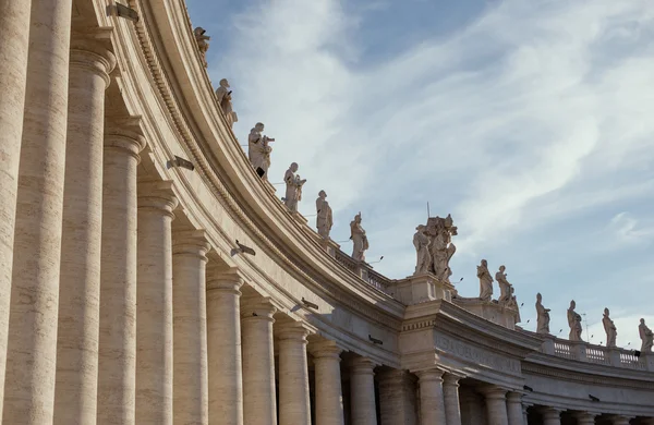 Statues of apostles on Saint Peter Cathedral in Rome