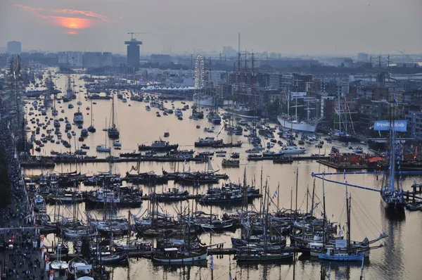 High view of the Ijhaven port in Amsterdam