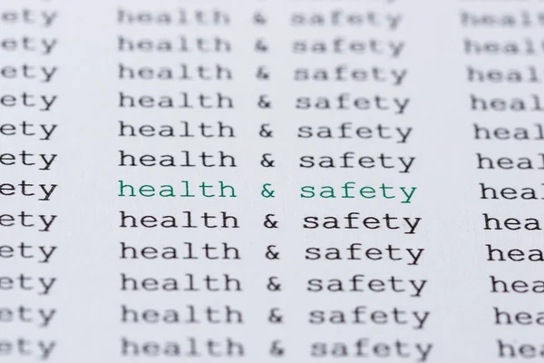 Health & safety text type