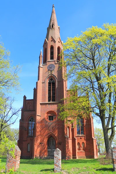 Lutheran brick Lutheran church of Heinrichswalde in Gothic style