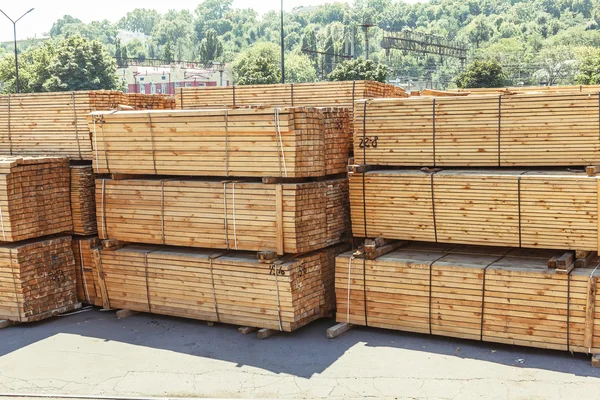 Stacked piles of timber product