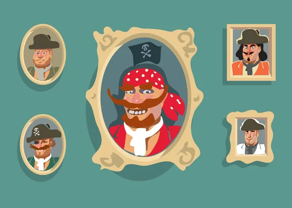 Pirate leaders. Vector