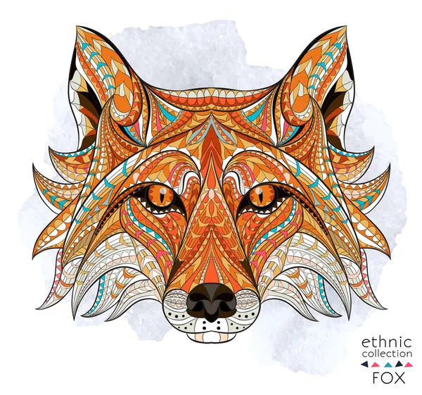 Patterned head of the red fox