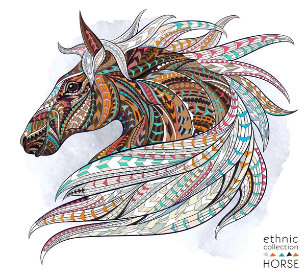 Abstract ethnic horse head