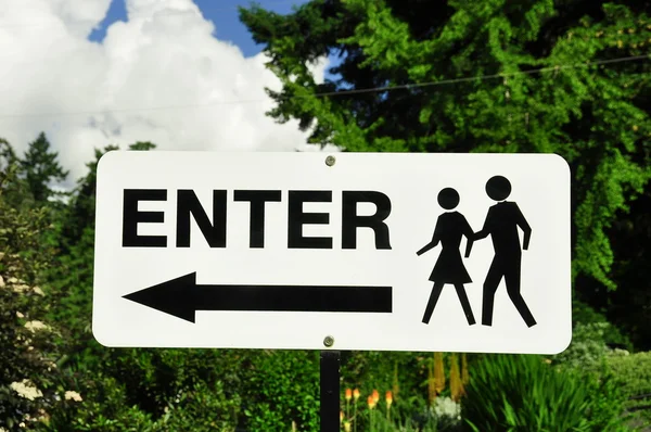 Enter this way sign