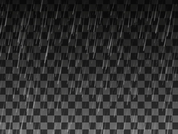 Rain. Background with rain. Rain drops on the transparent background. Rainy weather