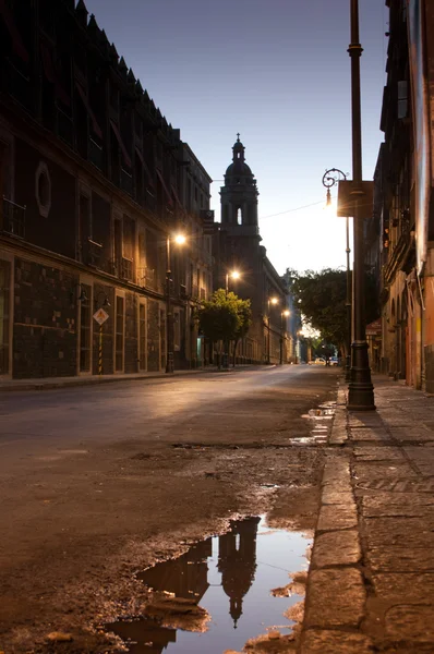 Twilight in reflection before sunrise in Mexico