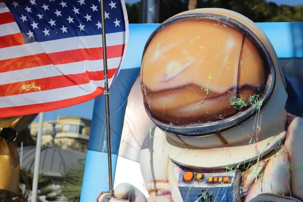 American Astronaut with American Flag - Carnival of Nice 2016
