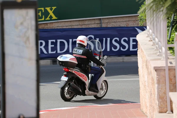 Monaco Policeman Patrol on Motor Scooter