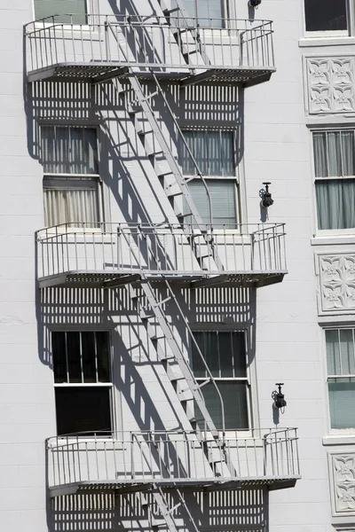 Fire escape white building