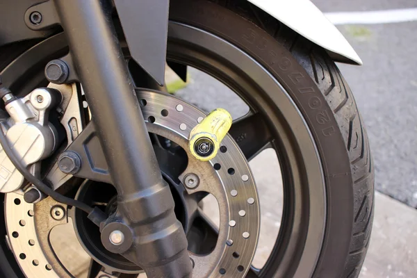 Motorbike Disc Brake Lock Close-up