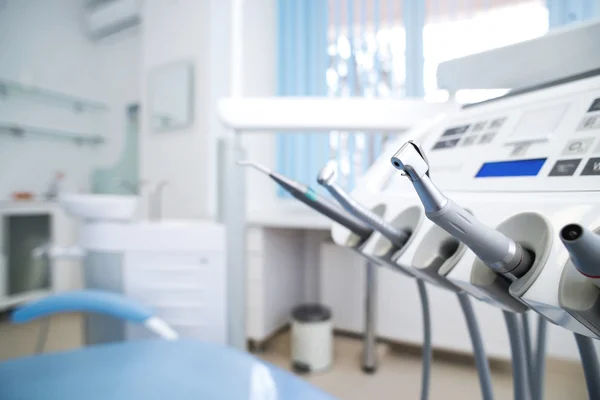 Different dental instruments and tools in a dentists office